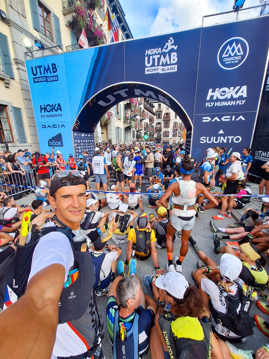 Petr Hének na startu trasy UTMB